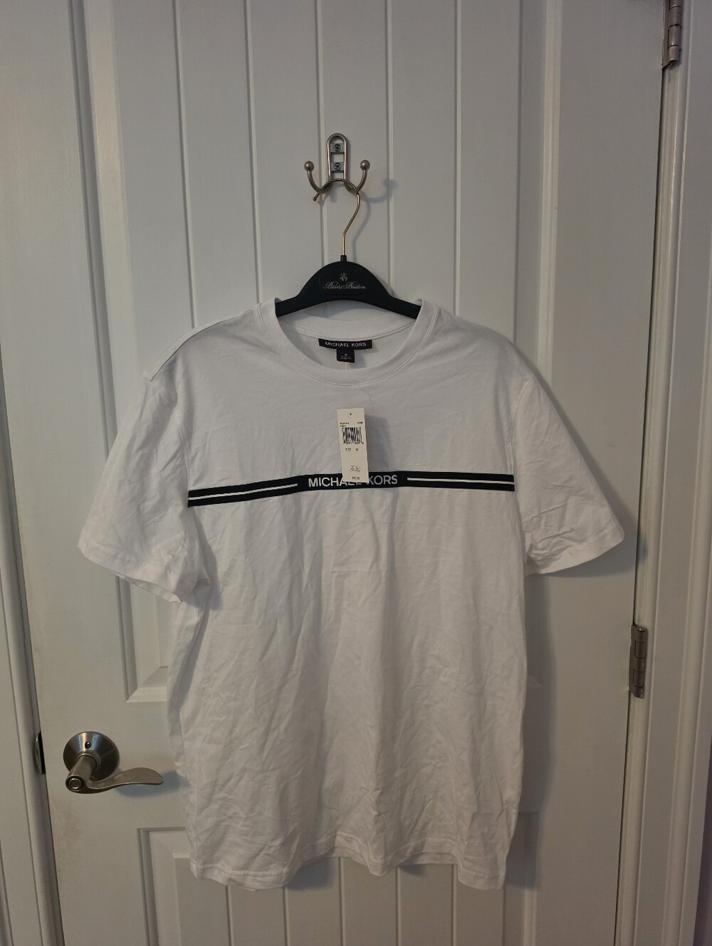 NWT Michael Kors Short Sleeve White Cotton Tee Mens Medium